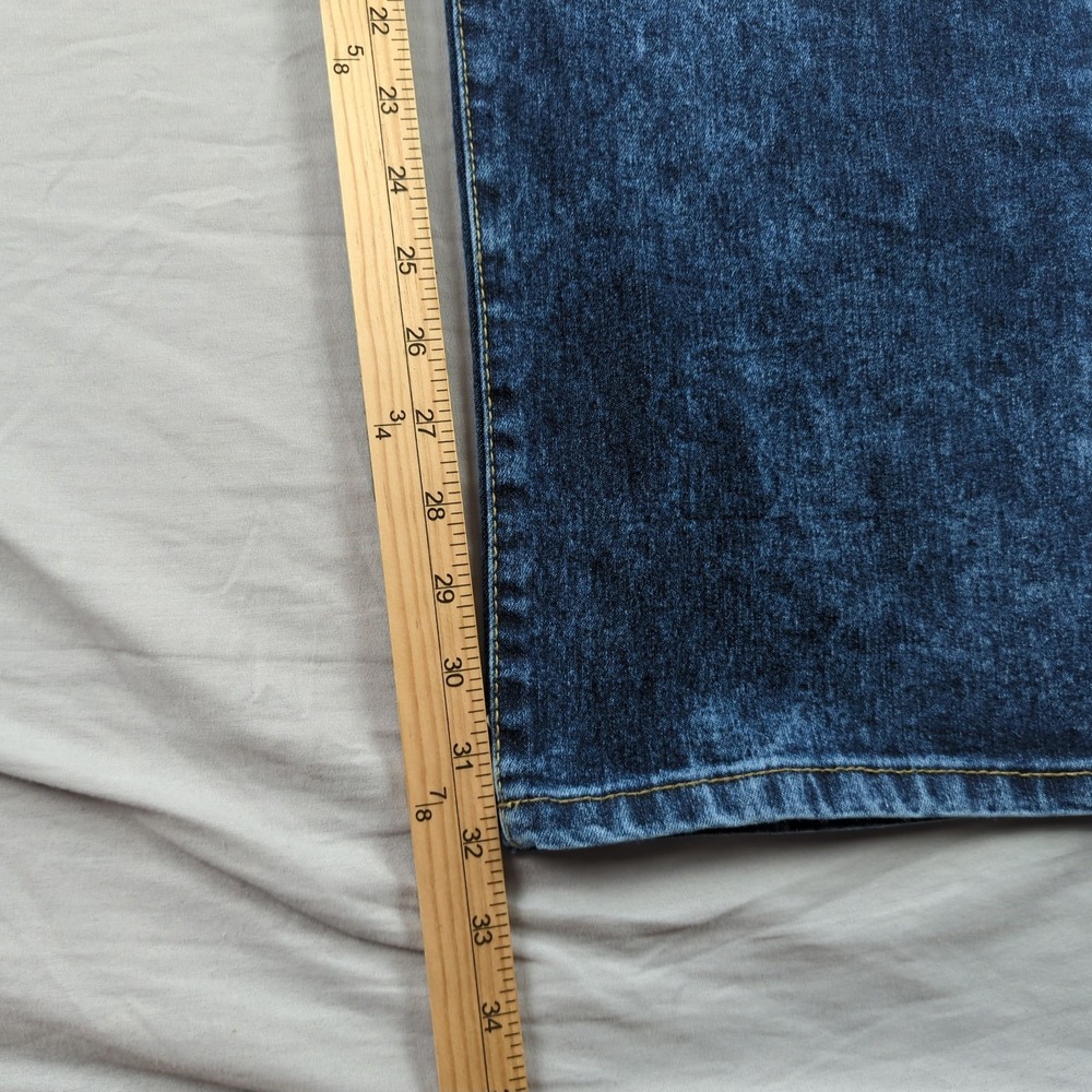 Southpole‎ Jeans Mens 46 Blue Baggy Skater Wide Leg Streetwear Faded Acid Wash - Picture 5 of 16